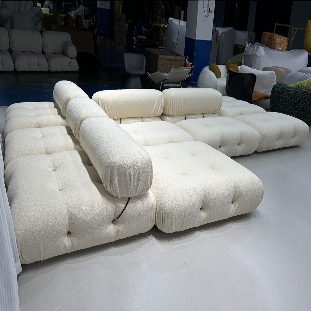 Modern Reclining Upholstered Eco-Friendly Vacuum Packing Fabric 35D Sponge Modular Sectional Sofa Set for Living Room
