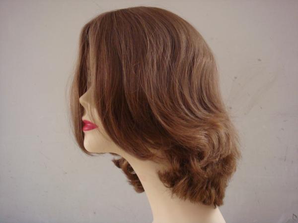 Perruques en cheveux naturels personnalisables pour femmes avec sangles réglables