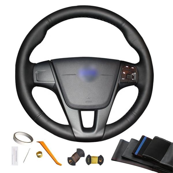 China Manufacturer Customized Hand Sewing Steering Wheel Cover for Volvo S60 for Volvo V40 for Volvo V60
