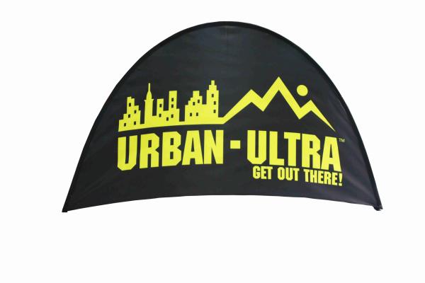 Foldable Advertising Banner Stands Half Moon Shape For Exhibition Party