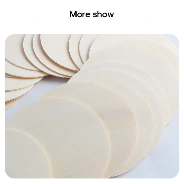 Poplar Solid Round Wooden Discs Disk Board Baby Card Christmas Wood Chips For Diy Crafts