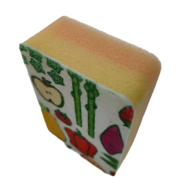 Éponge composite à motif floral personnalisé - Durable et multicolore