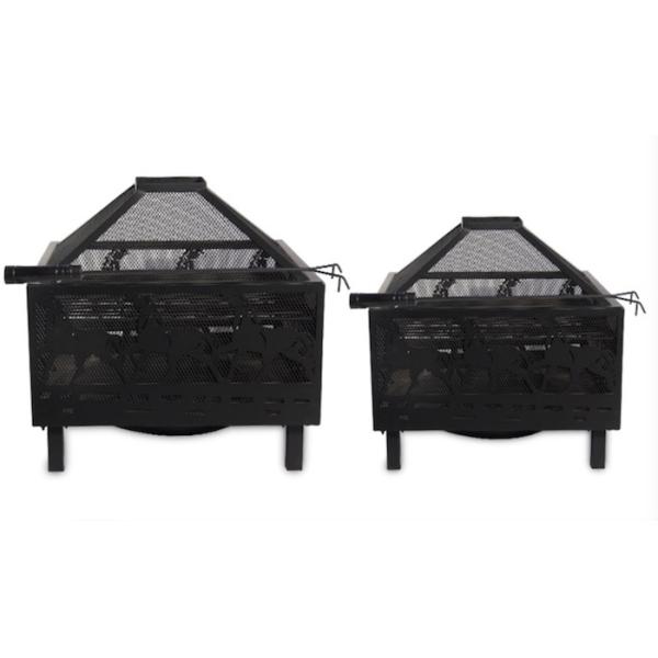 Подгонянный провод сварил стальное барбекю жарит деревянную увольнятьую яму барбекю металла