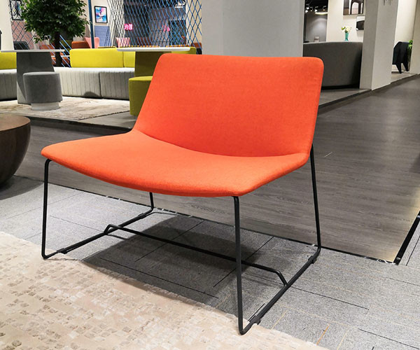 Modern Comfortable Single Seater Sofa Without Arms Armless Pink Accent Hotel
