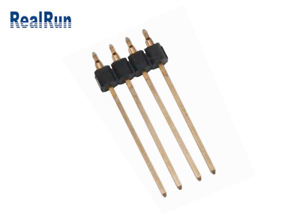 PA6T Brass PBT LCP Press Fit Pcb Pin Header 2.54mm Straight DIP Male Header Connector