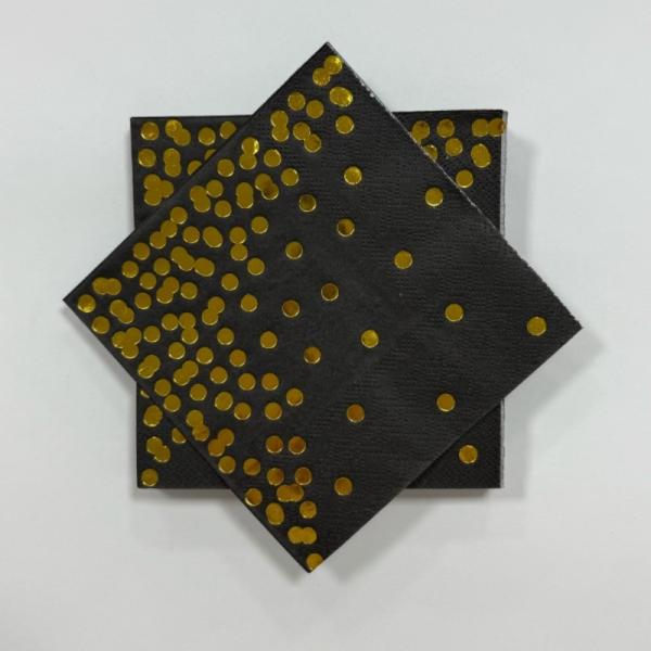 Gold Stamping Foil Napkins 30*30cm Decorative Paper Napkins