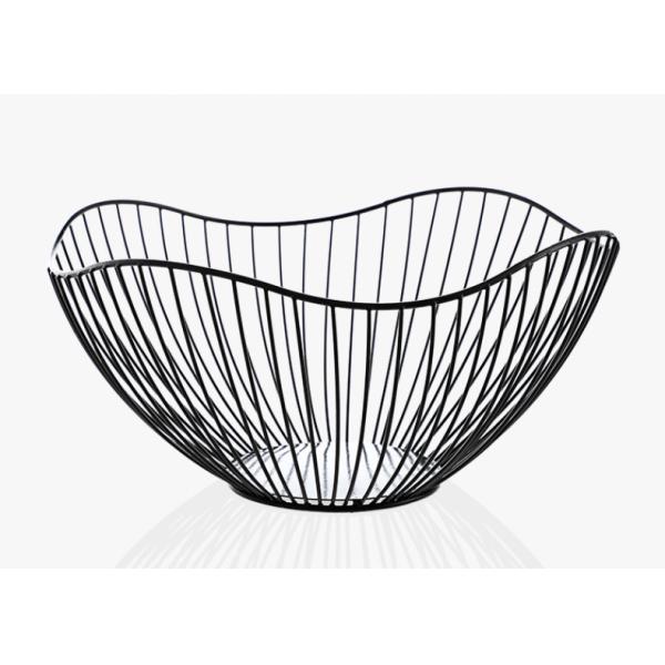 Wear Resistant Metal Wire Fruit Basket , Irregular Modern Stainless Steel Fruit Bowl