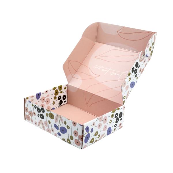 Pink Eco Friendly Mailer Box with Magnetic Closure and Handle for Foldable Underwear Clothing Packaging