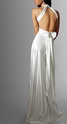 Чисто белые Backless платья вечера