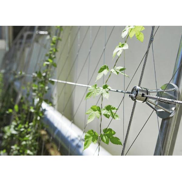 304 316 Green Garden Mesh Netting Architectural Facade 1.2mm Stainless Steel Trellis System
