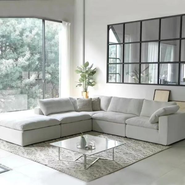 Practical Sectional Fabric Custom Sofa Bed  L Shaped