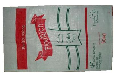 OEM PP Wheat Flour Packing Bags , Woven Sack Bags For Agricultural / Indusrial