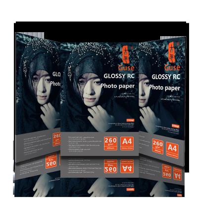 A4 260gsm Resin Coated Photo Paper , Rc Satin Photo Paper For Inkjet Printer