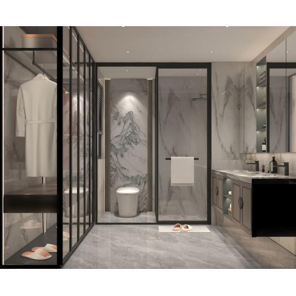 Stainless Steel Chinese Style Bathroom Vanity Cabinet With Exquisite Floral Handles