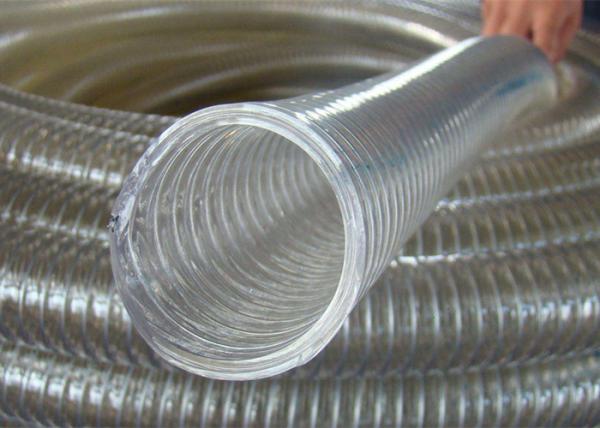 Durable PVC Steel Wire Hose High / Low Temperature Resistant OEM Available