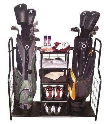 Durable Golf Organizer Rack Non Folding Highly Compact Golf Club Storage Rack