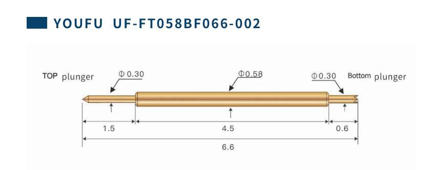 High Quality Brass Spring Loaded 4 Pin PCB Contact Pin for Electronic Device