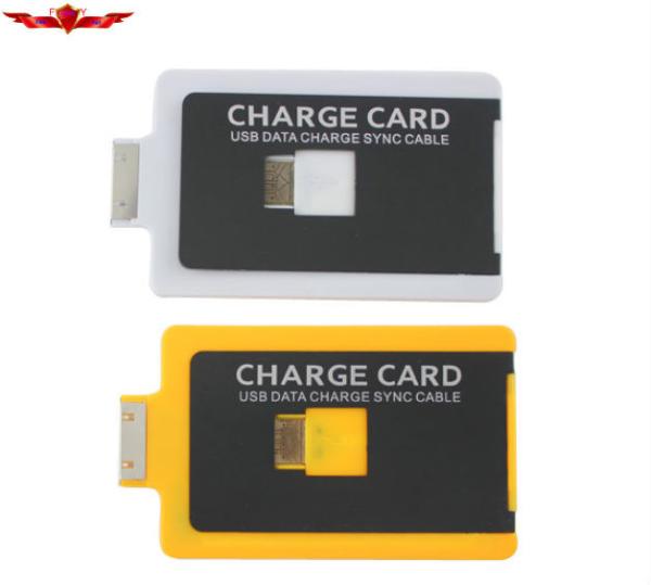 New Arrival 0.8M USB 2.0 Portable Micro USB Charge Card Cable for Samsung Galaxy S5