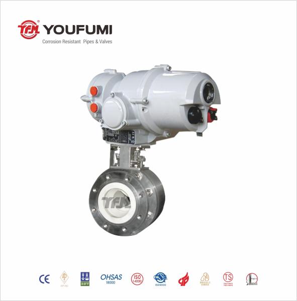 Ceramic Pneumatic 2 Way Ball Valve