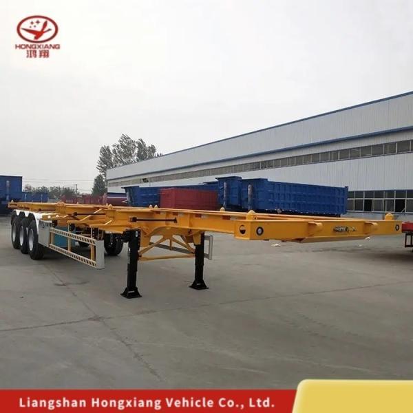 Tandem Skeleton Semi-Trailer 3-Axle Semi Trailer Tread 1820mm Tire Number 8/12/16