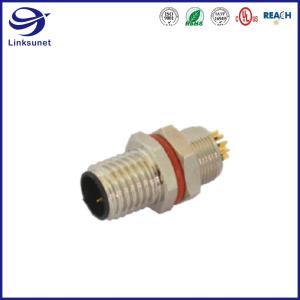 Conectores circulares impermeáveis de liga de cobre de M8 IP67 3A para a