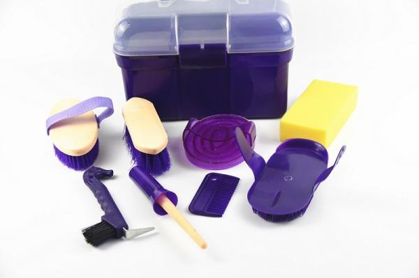 Plastic Horse Grooming Kit , Multi - Colored Complete Grooming Kits Horses