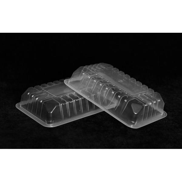 185 X 125 X 45MM PP Disposable Plastic Tray Transparent Square Food Packing Trays