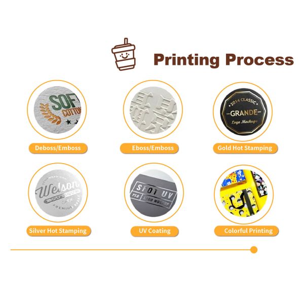 Chinese Style Rotating Hollowed-out Matte Gold Foil Stamping Double Wall Paper Coffee Cups