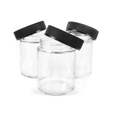 Round 4 Oz Glass Jars With Lids Child Resistant Straight Sided Glass Jar