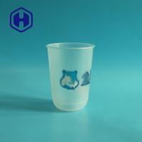 Tasse en plastique de impression faite sur commande de thé de bulle de lait de forme d'IML pp U pour Juice Cold Coffee
