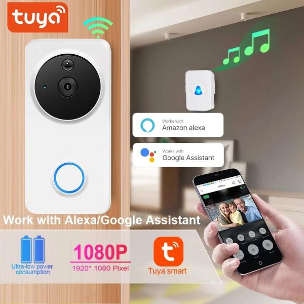 Камера слежения дверного звонока OLED HD WiFi жизни в реальном времени Tuya ночного видения умной видео-