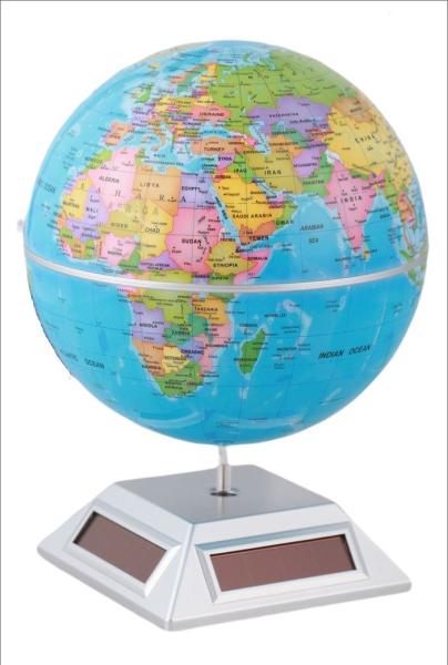 Promotional Educational Solar Powered World Globe Environment Friendly