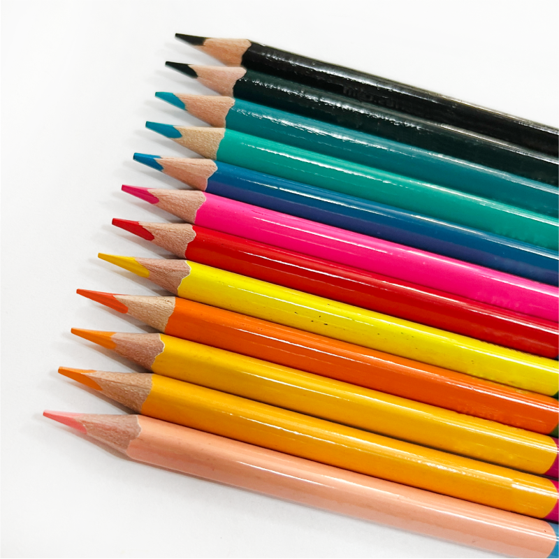 Art Supplier 7 Inch Double-End Sharpened Drawing Tools 24Colors In 12PCS Pencils