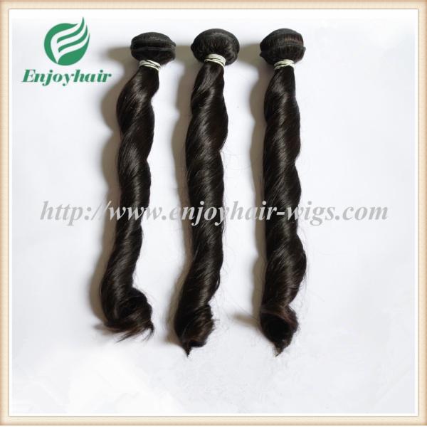 Indian virgin hair weave natural color(can be dye) spring curly 10''-26'' hair extension