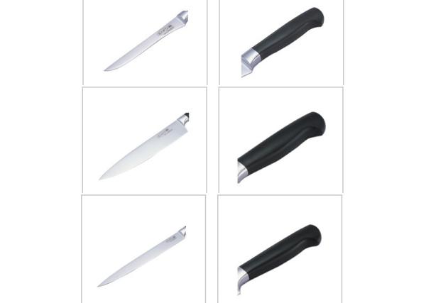 Entregue Cookwares de aço inoxidável flexíveis, cozinheiro chefe forjado punho do preto que desossa o tamanho 6 da faca/8/10 polegadas