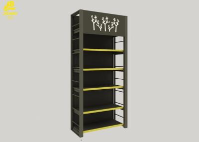 Heavy Duty Supermarket Storage Racks For Oils / Rice Display Light Gray Color