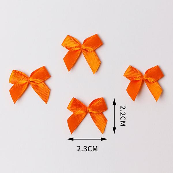 22*23MM Solid Color Pre Made Satin Ribbon Gift Bows for Garment Accessories