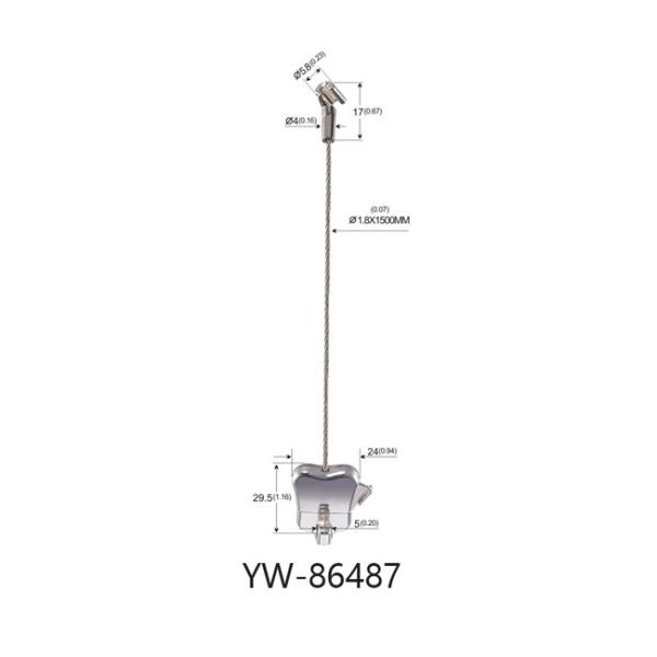Brass Hook Ceiling Light Cable Kits SUS Cable With A Stopper 6*8mm YW86486