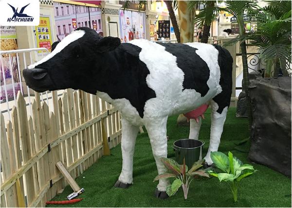 Animal Garden Ornaments , Life Size Animatronic Animal Statues With Fur