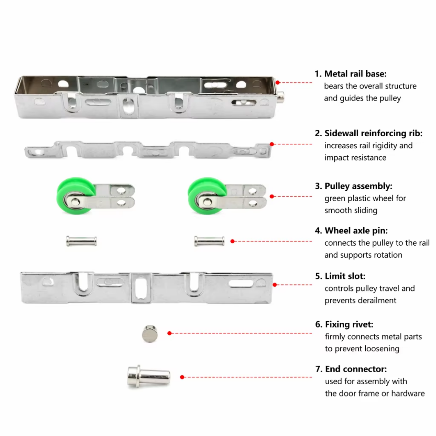 Chrome-plated Anti-rust Sliding Door Roller and Window Roller with Smooth Operation for Hotel Garage Door