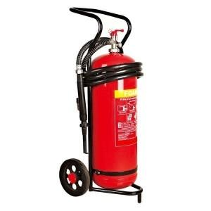 50 kg Trolley Wheeled Dry Powder Fire Extinguisher Test Pressure 25 Bar For Subway