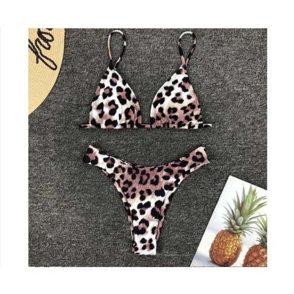 Womail Alluring Biquini Leopard Printed Bikini Push-Up Padded Swimwear Women's