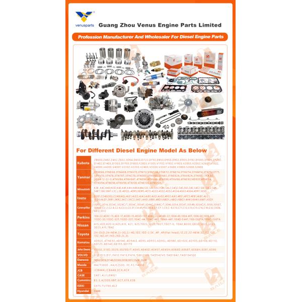 Liner Kit for 6BG1 6BD1 6SD1 4BD1 Engine Parts 4JB1 4JA1 4HK1 6HK1 Overhaul Rebuild Kit