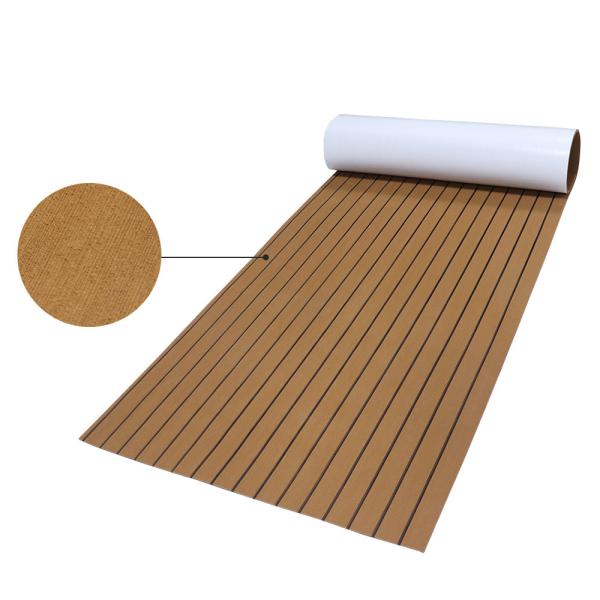 98in X 47in Eva Faux Synthetic Teak Deck  L240cm Laminated Flooring