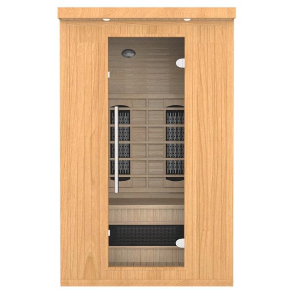 Wooden Hemlock 2 Person Far Infrared Sauna Room Low Emf 1750W