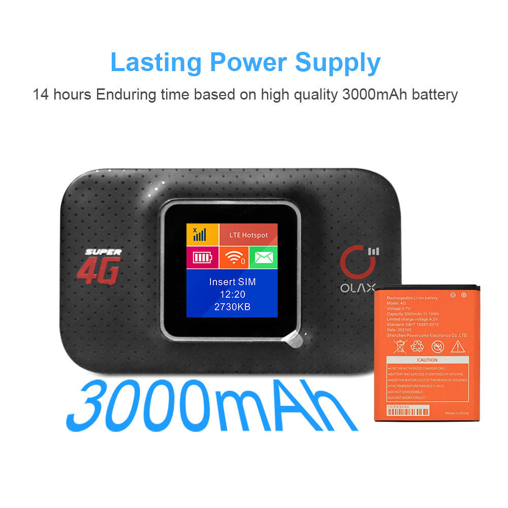 OLAX MF982 Беспроводной мобильный Wi-Fi 4G LTE Hotspot 150Mbps Wi-Fi Mesh 3000mah Разблокировать SIM-карту Мини Мифис карманный маршрутизатор