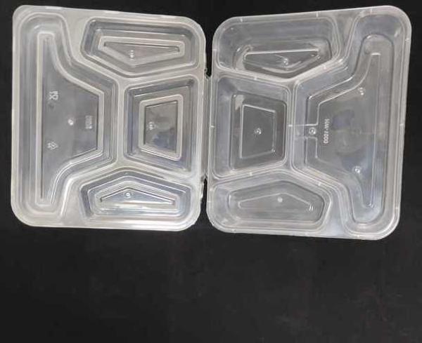 4 Compartment Disposable Meal Prep Container Microwave Lunch Fast Food Pp Takeaway Food Packaging Boxes