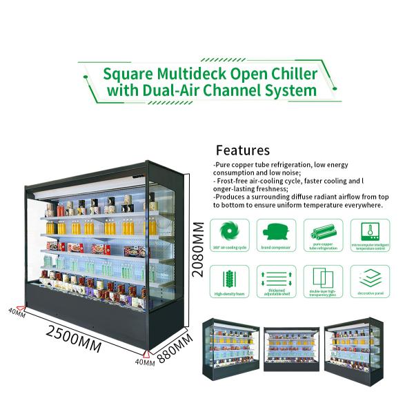Охладителя палубы потребления низкой мощности оборудование рефрижерации Multi открытого коммерчески