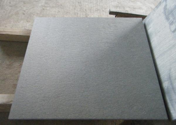 Brushed Surface Black Granite Natural Stone Tile For Exterior Flooring