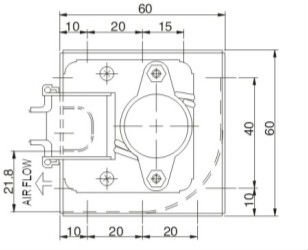40mm AC Fan 110V / 220V for Electric Fireplace , Industrial Electric Cross Flow Fan